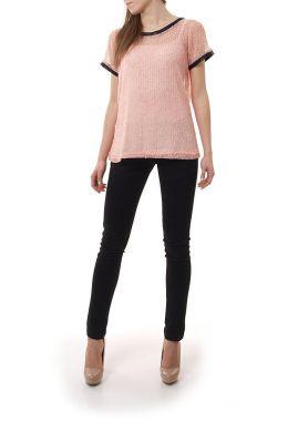 -20% SALE Siateczka top + bluzka a'la skóra