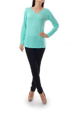 -20% SALE Bawełniana elegancka bluzka cyrkonie