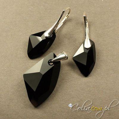 Komplet Swarovski Elements galactic jet 19 i 27