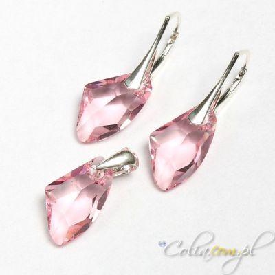Komplet Swarovski Elements galactic light rose 19