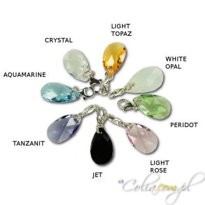 Charms Swarovski Elements migdał color 16