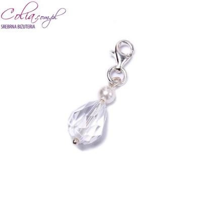 Charms GRUSZKA crystal z perłą
