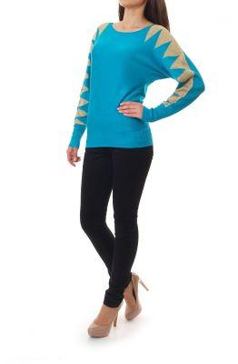 -50% SALE  Sweter złoty rękaw
