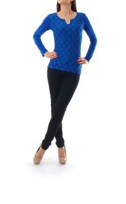 -70% SALE Elegancka bluzka koronkowa dekolt