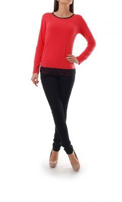 - 60% SALE  Elegancka bluzka koronka dekolt