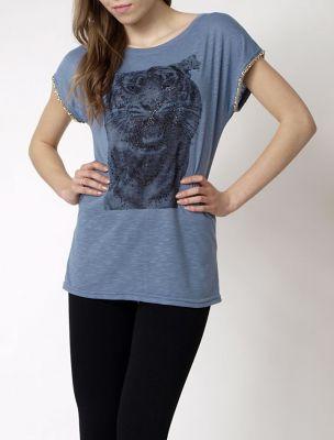 -25% SALE Złote łancuszki bluzka tygrys