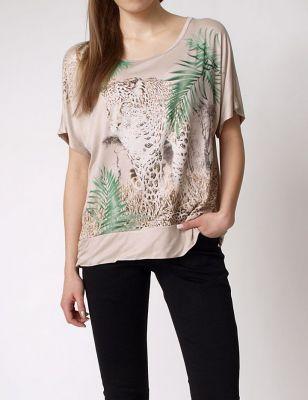 -20% SALE Luźna bluzka nadruk kolory