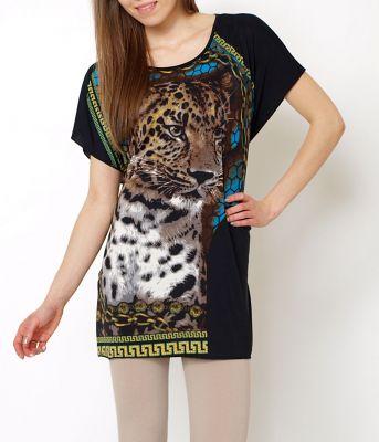 -20% SALE Tygrys animal print bluzka oversize