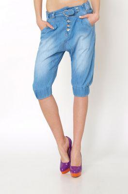 -20% SALE Szorty jeansy baggy rybaczki