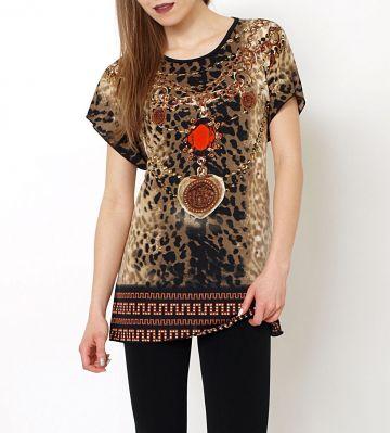 -20% SALE Tunika panterka print bluzka