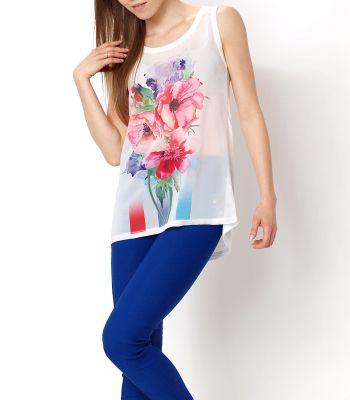 -35% SALE Floral mgiełka kwiaty malowane