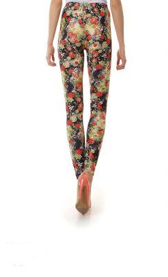 Blogerskie getry legginsy kwiaty