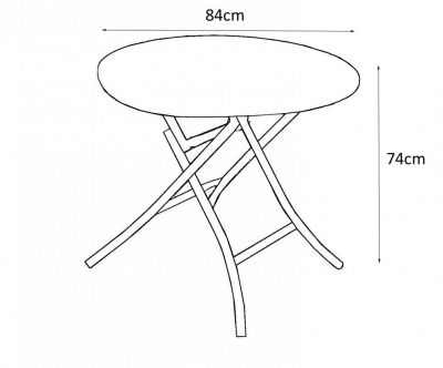 Półkomercyjny okrągły stół Bistro 83.8cm (biały granit) 80423