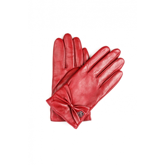 Krótkie rękawiczki z kokardą