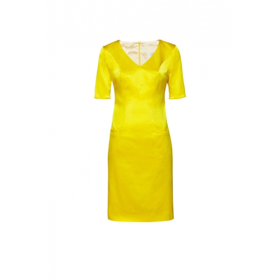Suknia koktajlowa w kolorze intensywnej żółci