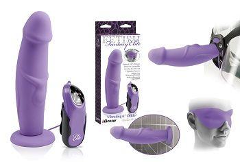 Dildo Elite Vibrating 6 Dildo Purple