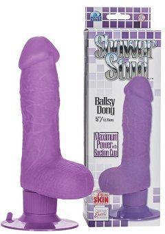 Dildo z wibracjami Shower Stud Ballsy Dong Purple