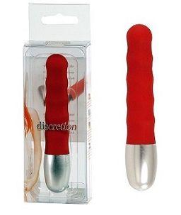 Mini wibrator Discretion Vibe Ribbed Red