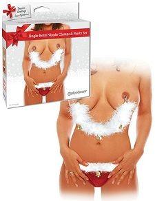 Zaciski na sutki Jingle Bells Nipple Clamps and Panty