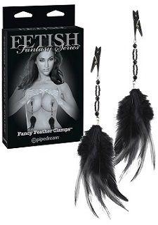 Sexi zaciski na sutki Ffle Fancy Feather Clamps